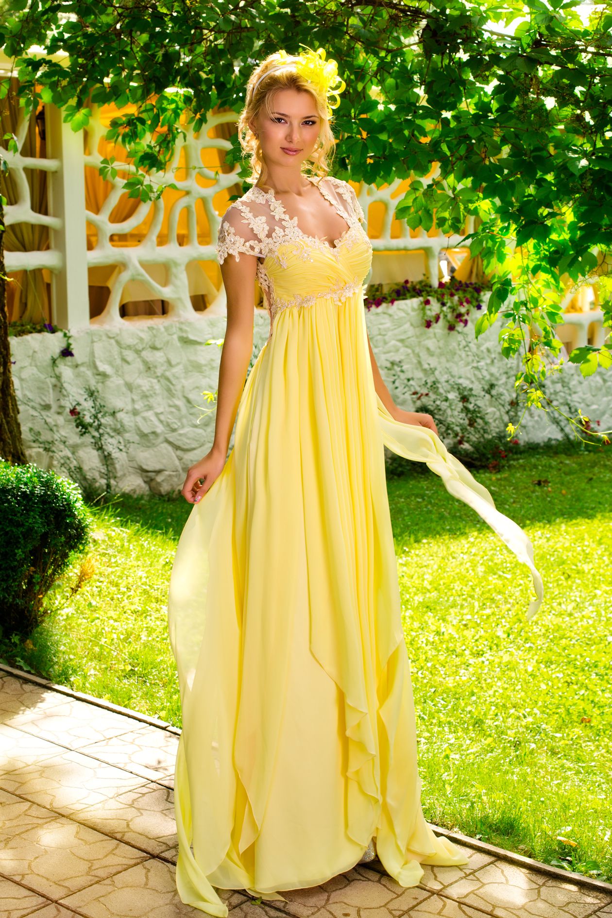 Желтое свадебное платье для уверенных в себе