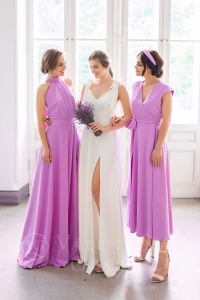 Лиловые платья подружкам невесты от Валентины Гладун