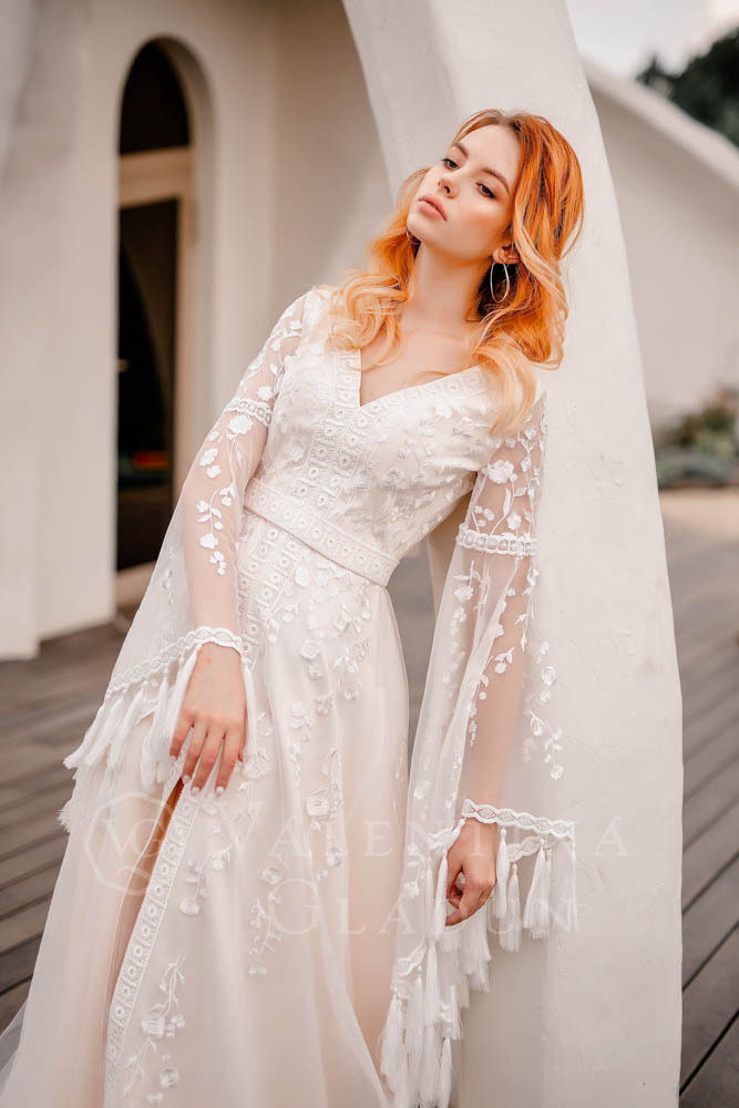 Свадебное платье с открытой спиной 2021 от Гладун
