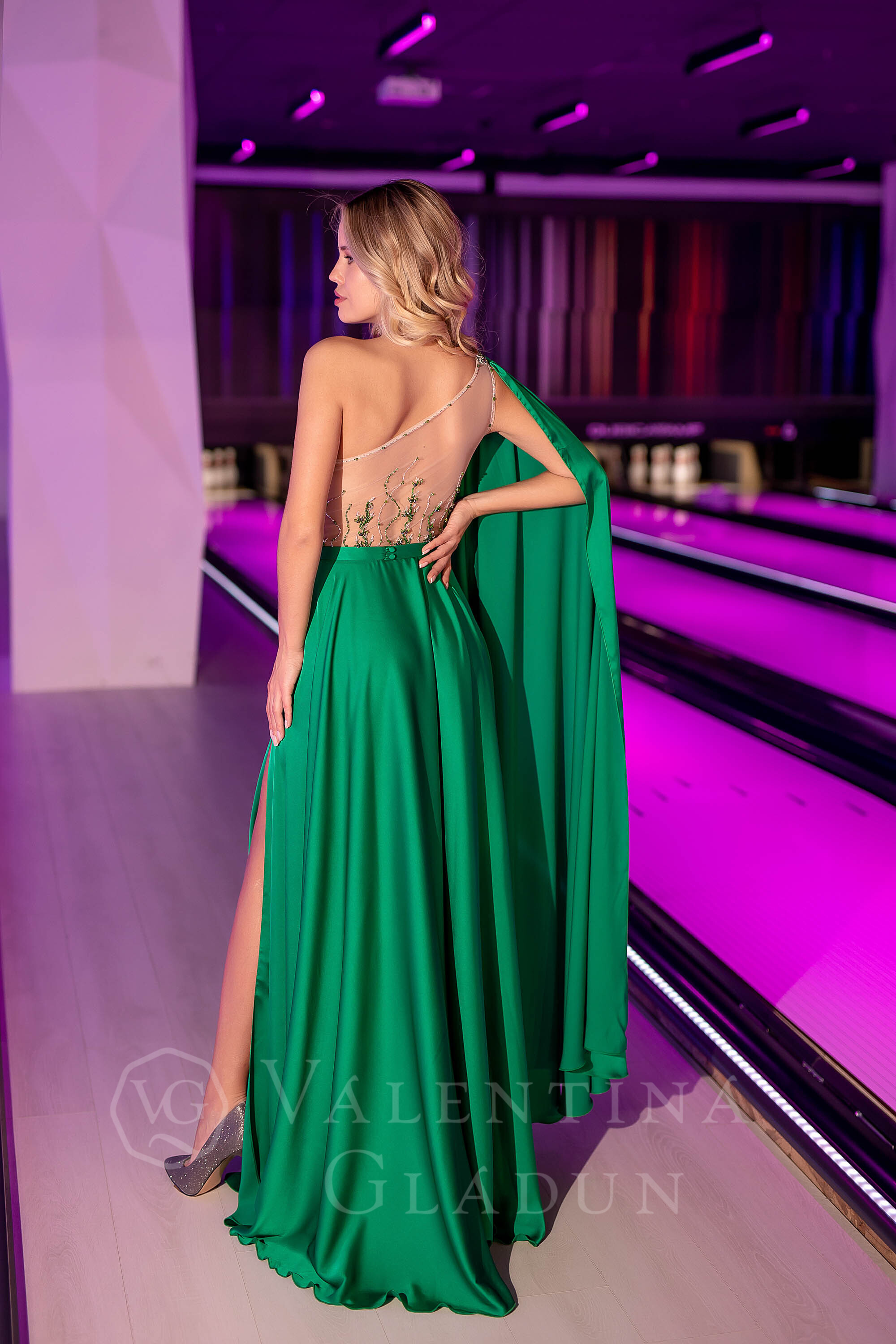 Sheridan выпускное вечернее платье зеленого цвета