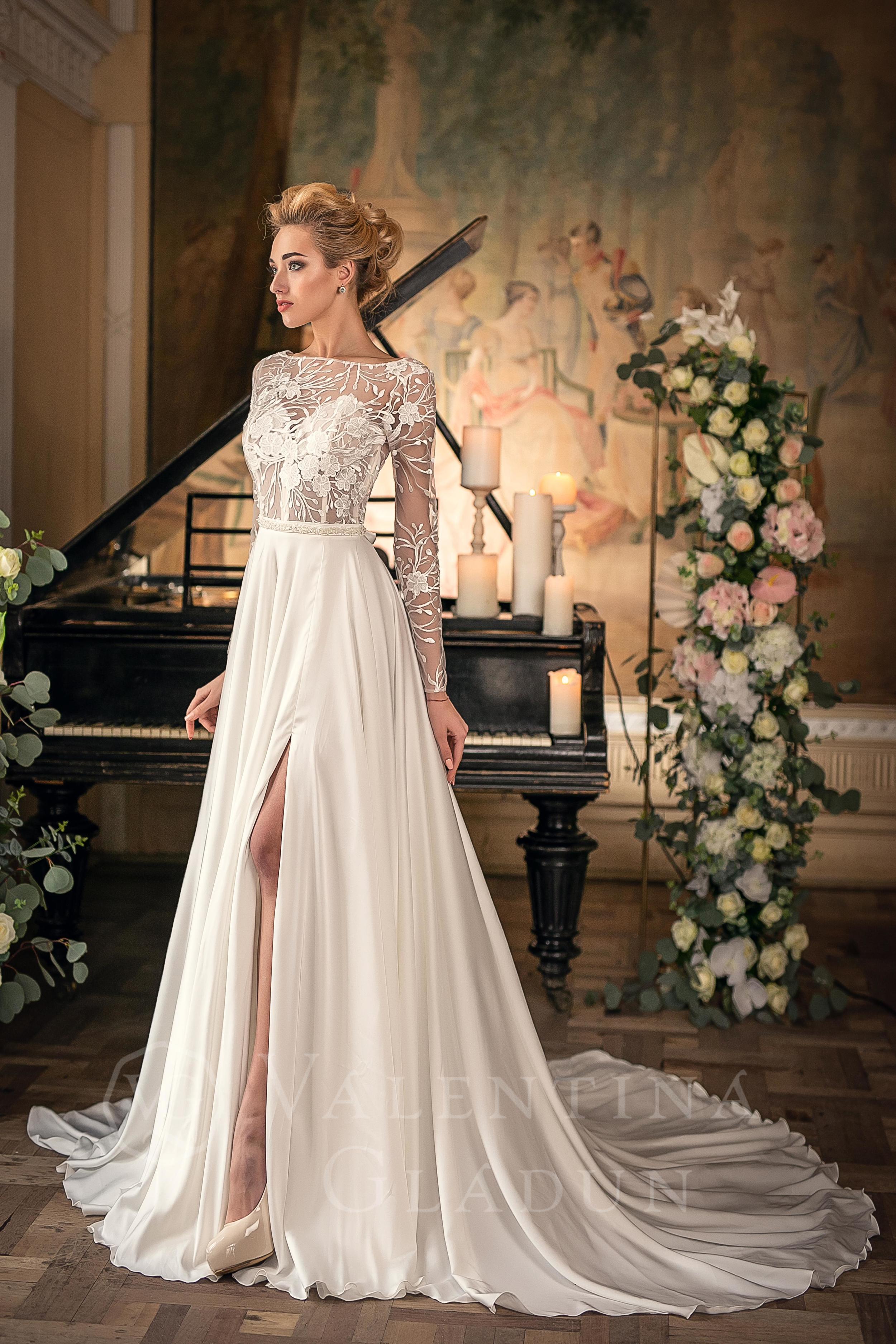 Элегантное свадебное платье с длинными рукавами Greco 