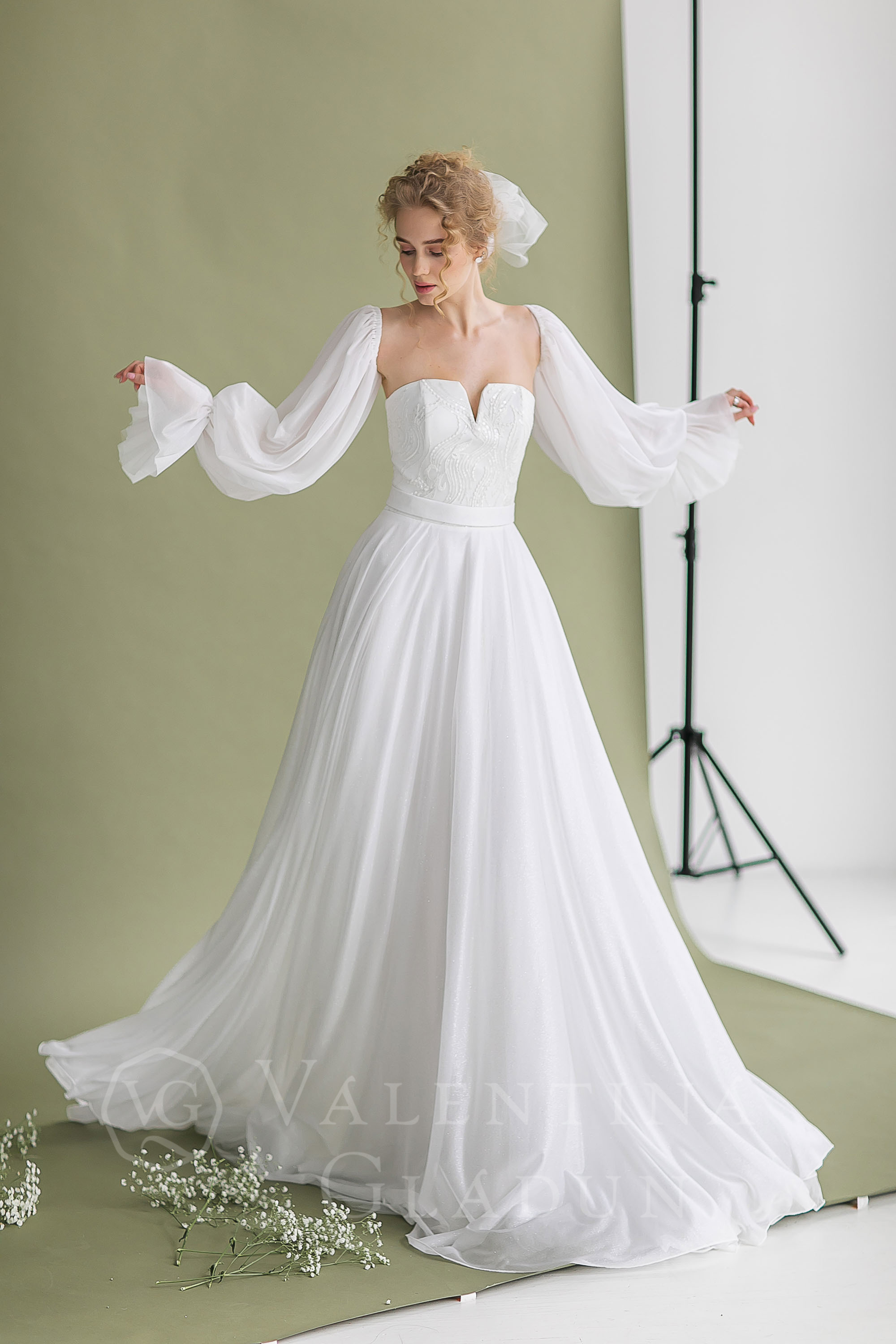 Свадебное платье айвори Биарриц 2021