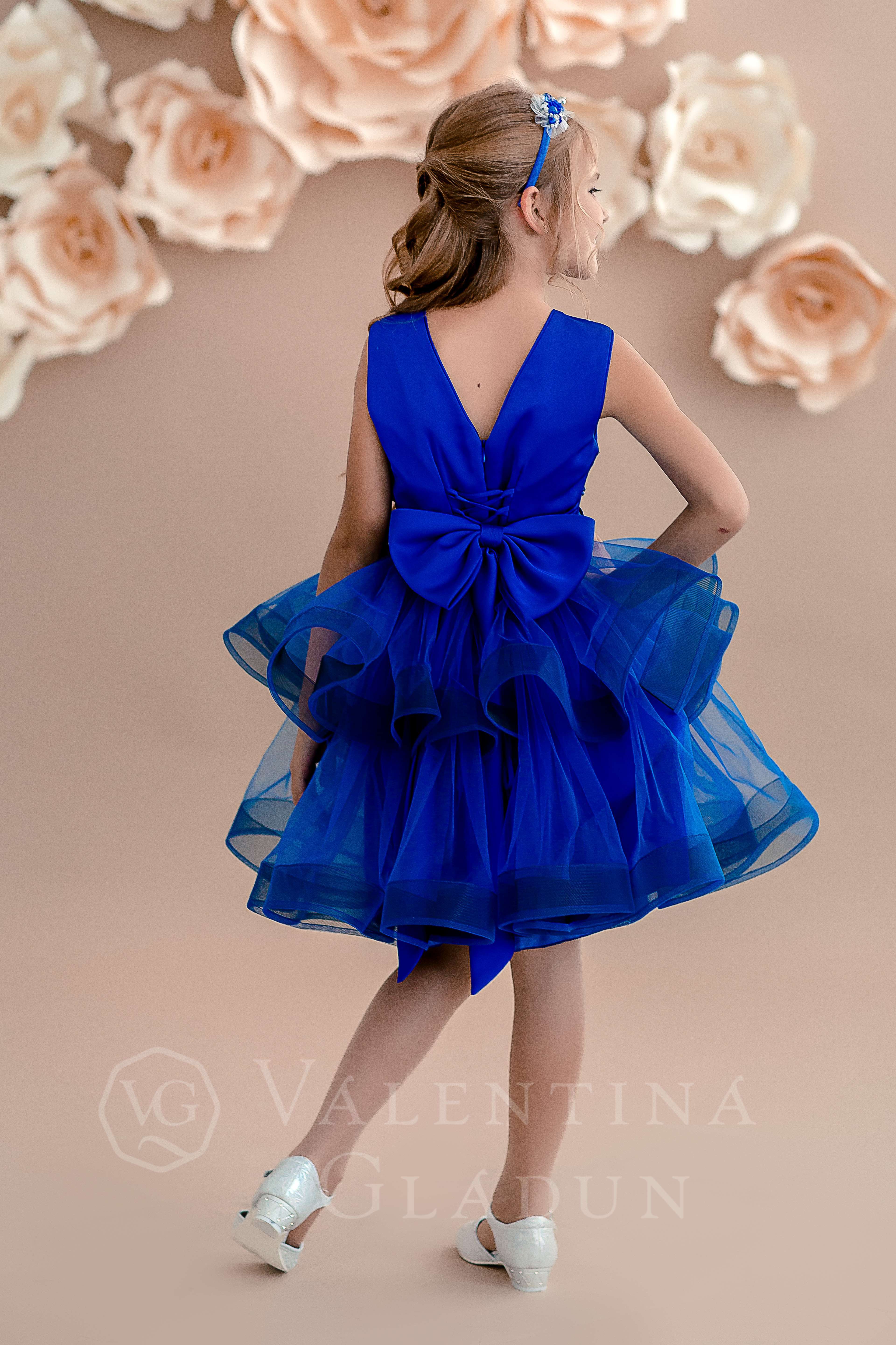 Синее платье для девочки 