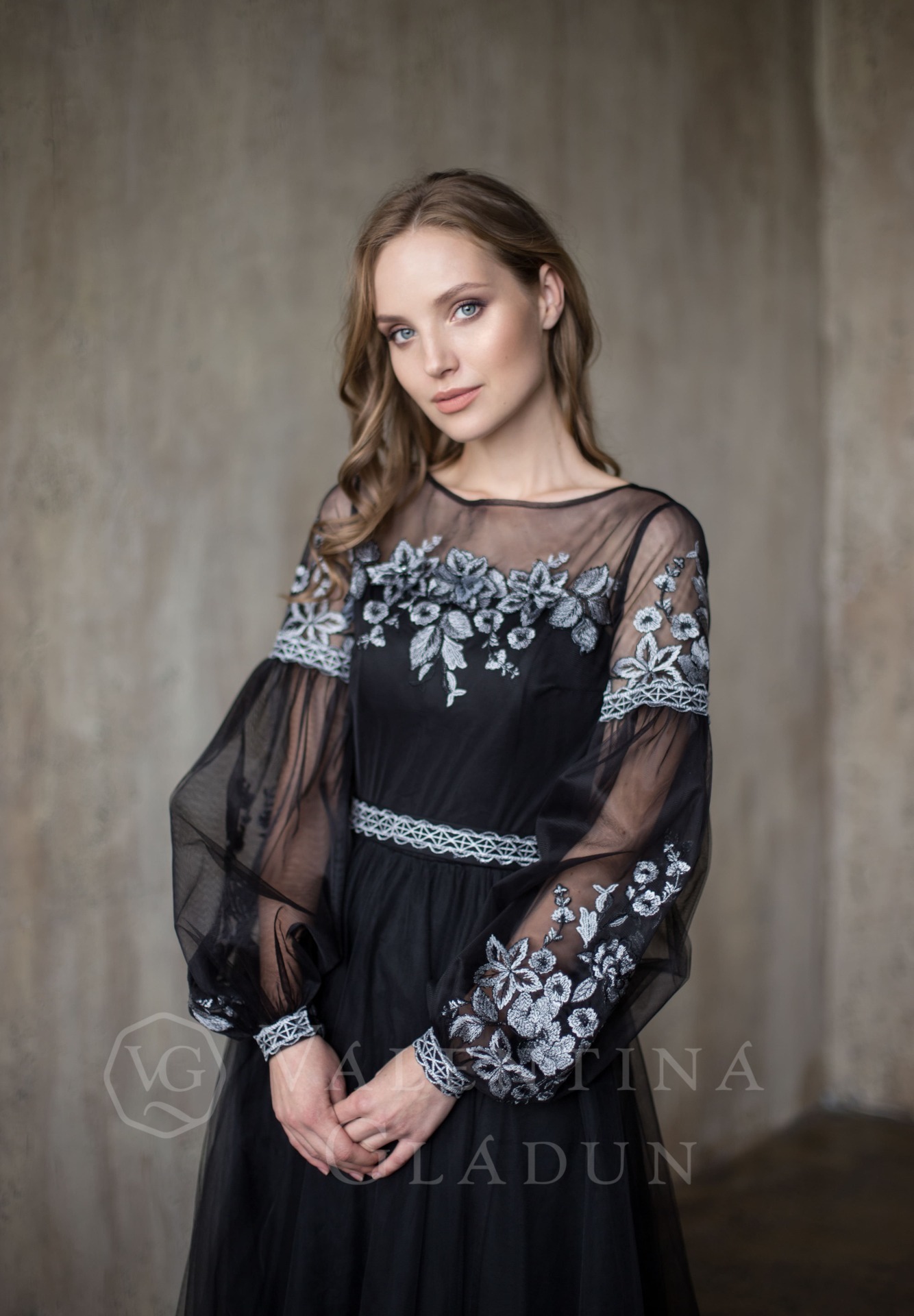 Воздушное платье бохо черного цвета Вивьен коллекция 2021