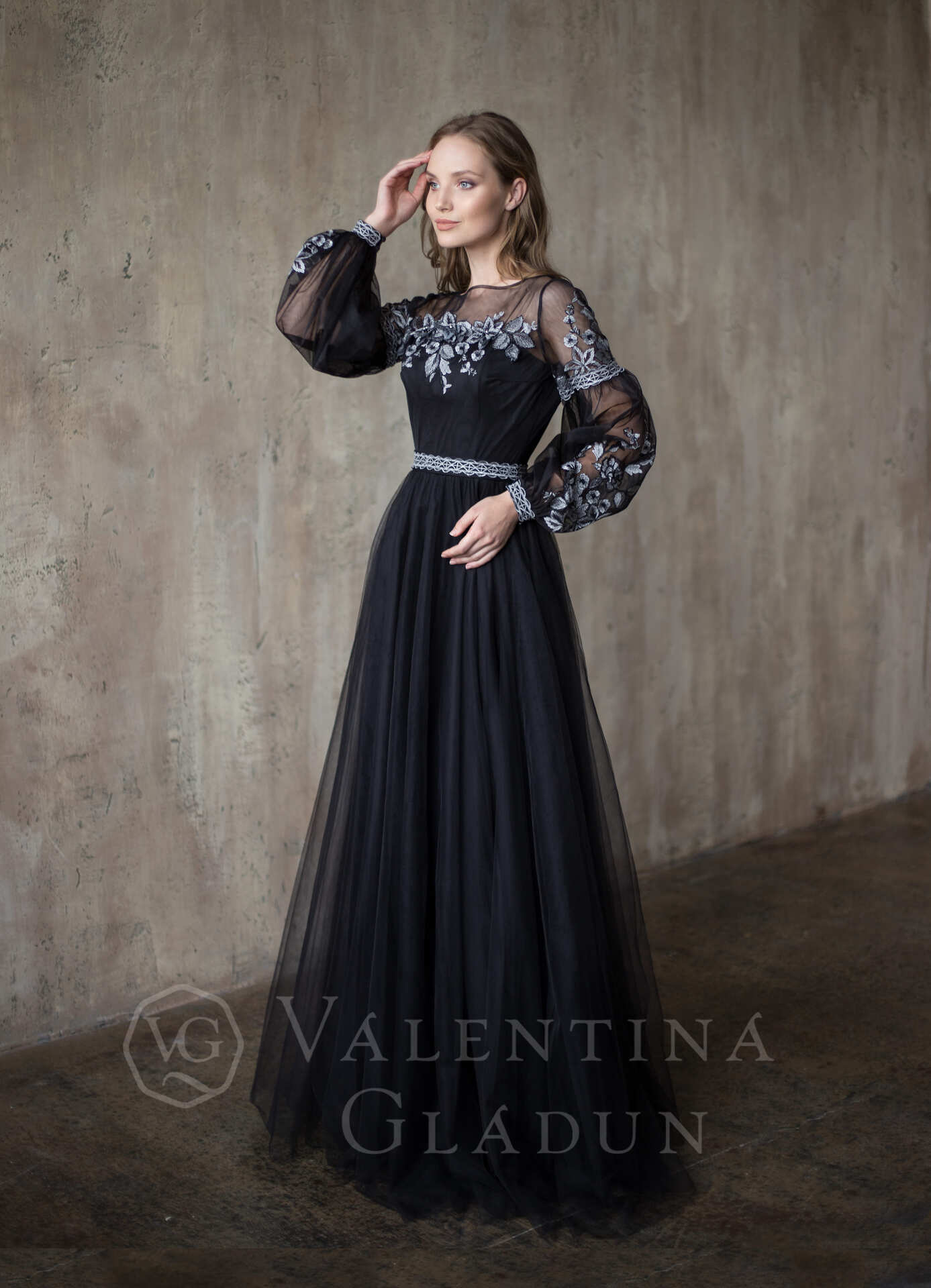 Черное платье бохо вечернее Вивьен 2021