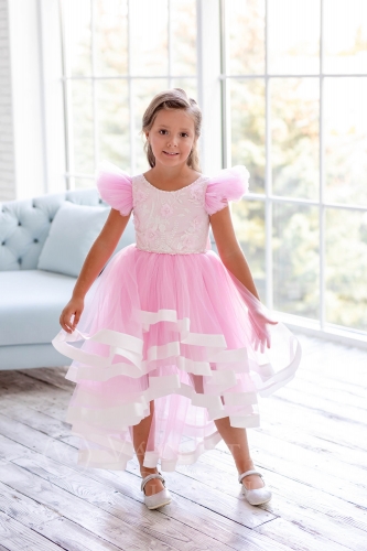 Нарядное асимметричное платье Benita Pink