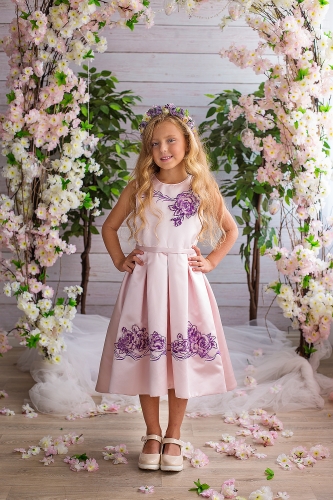 DALIS Розовое платье для девочки на выпусной