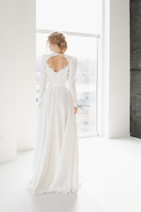 Свадебное вечернее платье с открытой спиной Эсти