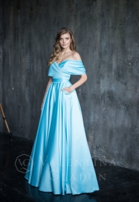 Голубое вечернее платье Дион от Гладун