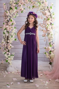 Фиолетовое платье для девочки