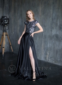 Топ и юбка черного цвета на выпускной Vincent 2021